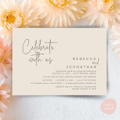 Invitation Celebrate with us, Modern Boho Wedding Reception