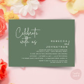 Invitation Celebrate with us, Modern Boho Wedding Reception 