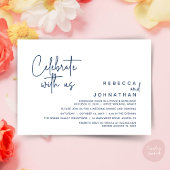 Invitation Celebrate with us, Modern Boho Wedding Reception
