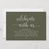 Invitation Celebrate With Us Modern Minimalist Wedding Dinner (Devant)
