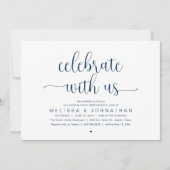 Invitation Celebrate With Us Modern Minimalist Wedding Dinner (Devant)