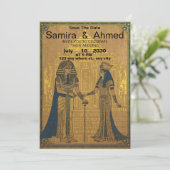 Invitation Celebrate Your Love with an Egyptian Pharaoh Weddi (Debout devant)