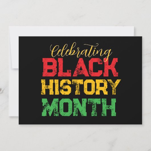 Invitation Celebrating Black History Month Typography (Devant)