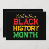 Invitation Celebrating Black History Month Typography (Devant / Derrière)