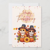 INVITATION CELEBRATING THANKSGIVING WITH ADORABLE KITTENS (Dos)