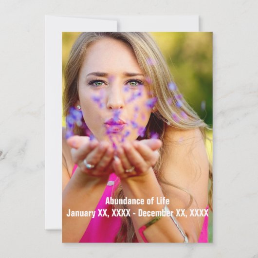 Invitation Célébration (Dos)