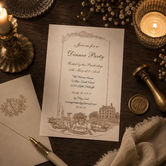 Invitation Célébration au Manoir sur mesure