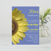 Invitation Célébration avec tournesols, remise de diplômes. (Debout devant)