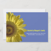 Invitation Célébration avec tournesols, remise de diplômes. (Dos)