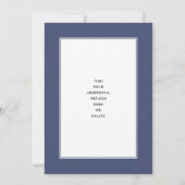 Invitation CÉLÉBRATION Bleue DE LA VIE Photo Funérailles (Dos)