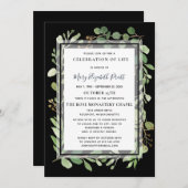 Invitation Célébration botanique d'Eucalyptus d'un Invitat de (Devant / Derrière)