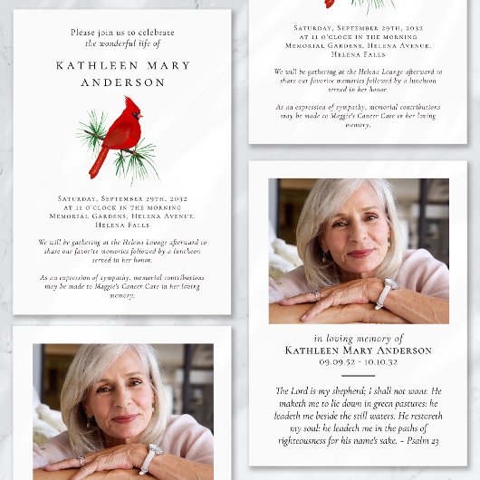 Invitation Célébration cardinale des funérailles de la vie