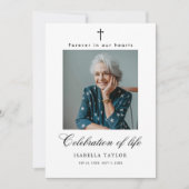 Invitation Célébration catholique de la vie Photo Service fun (Devant)