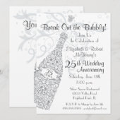 Invitation Célébration Champagne 25 Ans (Devant / Derrière)