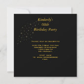 Invitation Célébration Champagne Doré Anniversaire Soirée Dan (Dos)