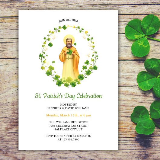 Invitation Célébration chrétienne de la Saint-Patrick