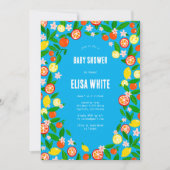 Invitation Célébration Citrus CUSTOM Bold BABY SHOWER d'été (Devant)