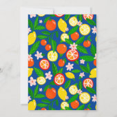 Invitation Célébration Citrus CUSTOM Bold BABY SHOWER d'été (Dos)