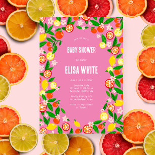 Invitation Célébration Citrus CUSTOM Bold BABY SHOWER d'été