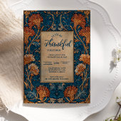 Invitation Célébration classique de la récolte bleue d'automn