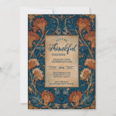 Invitation Célébration classique de la récolte bleue d'automn (Devant)