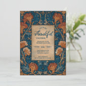 Invitation Célébration classique de la récolte bleue d'automn (Debout devant)