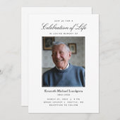 Invitation Célébration classique d'invitation de la vie avec (Devant / Derrière)