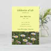 Invitation Célébration commémorative de la vie - Fleurs (Debout devant)