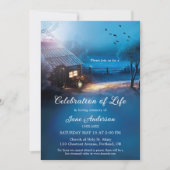 Invitation Célébration commémorative illustrée de la vie (Devant)