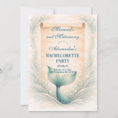 Invitation Célébration Côtière de Sirène et de Mariage (Devant)