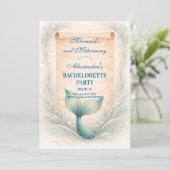 Invitation Célébration Côtière de Sirène et de Mariage (Debout devant)