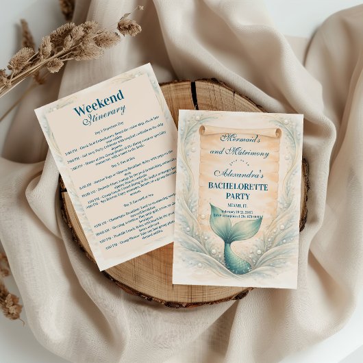 Invitation Célébration Côtière de Sirène et de Mariage