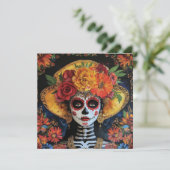 Invitation Célébration culturelle dynamique Dia de los Muerto (Debout devant)