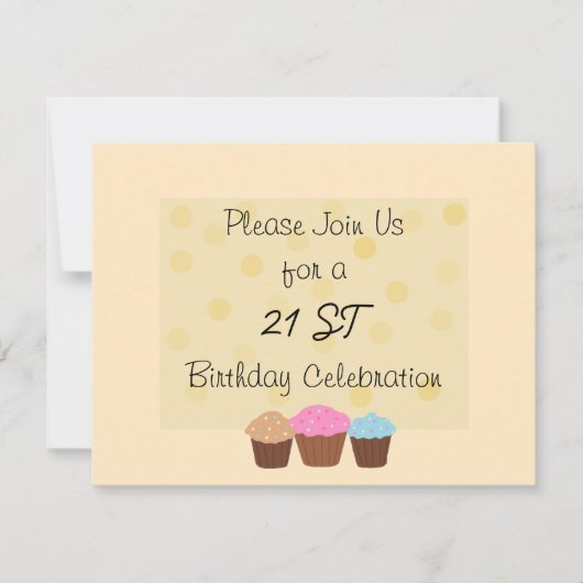 Invitation Célébration d'anniversaire 21 ans (Devant)