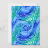 Invitation Célébration d'anniversaire 50 ans bleu et vert (Dos)