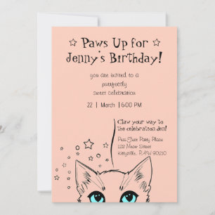Invitation Célébration d'anniversaire chic sur le thème des c
