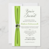 Invitation Célébration d'anniversaire d'août - Péridot (Devant)