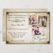 Invitation Célébration d'anniversaire de 50 ans (Devant / Derrière)