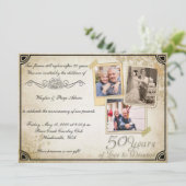 Invitation Célébration d'anniversaire de 50 ans (Debout devant)