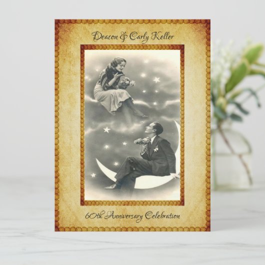 Invitation Célébration d'anniversaire de 60 ans (Debout devant)