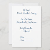 Invitation Célébration d'anniversaire de bébé éléphant 🐘 (Dos)