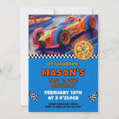 Invitation Célébration d'anniversaire de circuit excitant (Devant)