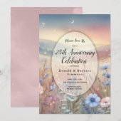 Invitation Célébration d'anniversaire de Clair de Lune et Mur (Devant / Derrière)