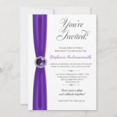 Invitation Célébration d'anniversaire de février - Améthyste (Devant)