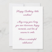 Invitation Célébration d'anniversaire de lapin mignon 🐰 (Dos)
