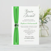 Invitation Célébration d'anniversaire de mai - Émeraude verte (Debout devant)
