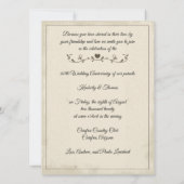 Invitation Célébration d'anniversaire de mariage à motif flor (Dos)