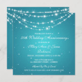 Invitation Célébration d'anniversaire de mariage Chaîne scint (Devant / Derrière)