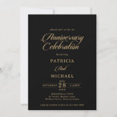 Invitation Célébration d'anniversaire de mariage classique no (Devant)