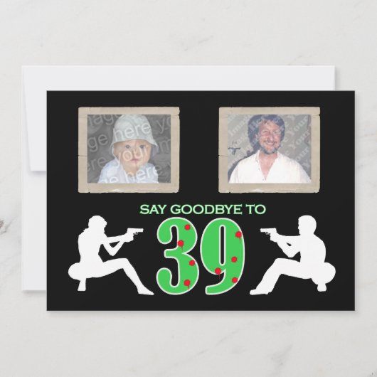 Invitation Célébration d'anniversaire de photo de style de (Devant)